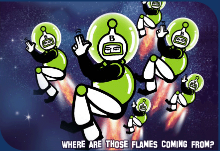 Bubble Men with some extra head gear and some serious flamage!